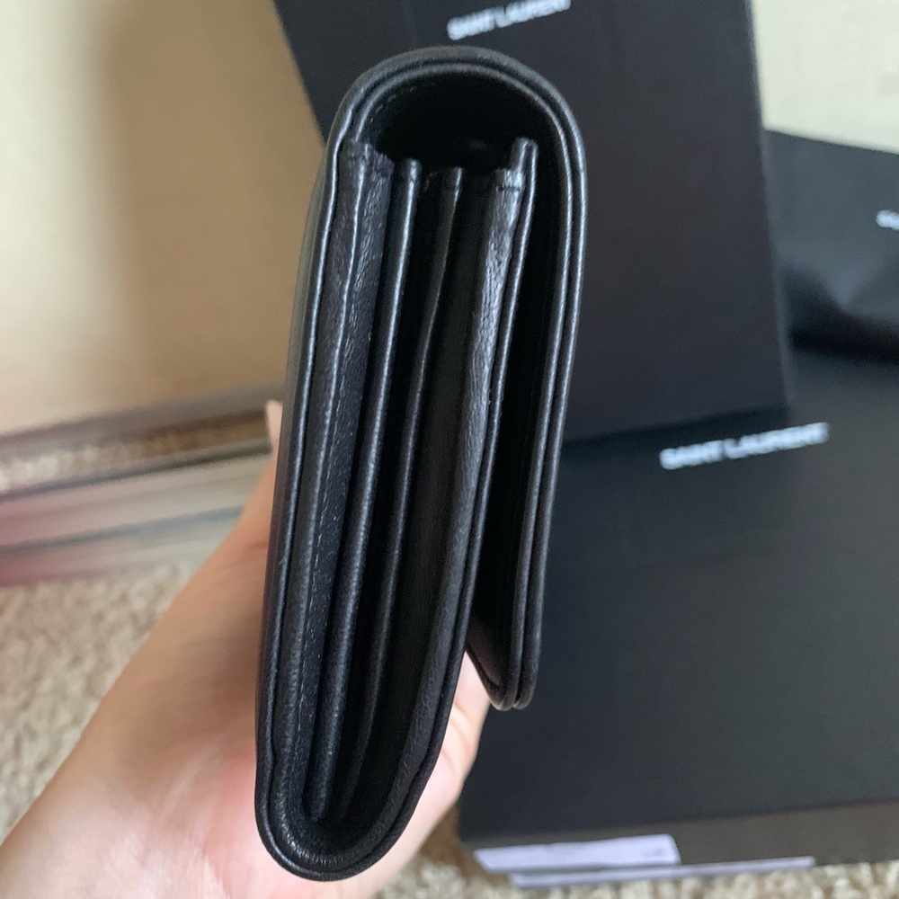 Saint Laurent Vicky Quilted Leather Long Wallet - Picture 7 of 14